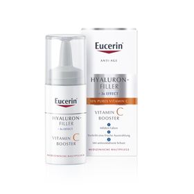 Eucerin® Hyaluron-Filler Vitamin C Booster – Anti-Age Serum mit 10% frisch aktiviertem Vitamin C + X-Mas Geschenkebox HYALURON-FILLER Serum-Konzentrat GRATIS