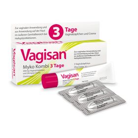 Vagisan Myko Kombi 3 Tage: Vaginalzäpfchen und Creme zur Behandlung von Scheidenpilz