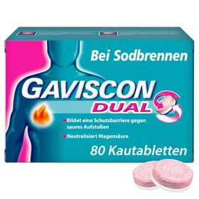 GAVISCON® Dual Kautabletten mit Zweifachwirkung gegen Sodbrennen