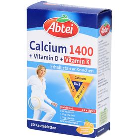 Abtei Calcium 1400 + Vitamin D + Vitamin K