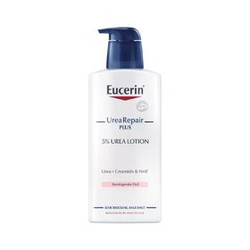 Eucerin® UreaRepair PLUS Lotion 5% mit beruhigendem Duft – 48h intensive Pflege für trockene bis sehr trockene Haut + Aquaphor Protect & Repair Salbe 7ml GRATIS