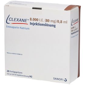 Clexane 8.000 I.E. 80 mg/0,8 ml