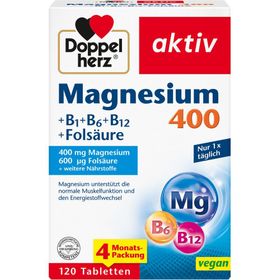 Doppelherz® aktiv Magnesium 400 + B1 + B6 + B12 + Folsäure Tabletten