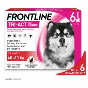 FRONTLINE TRI-ACT® gegen Zecken, Flöhe und fliegende Insekten beim Hund (40-60kg) + Fellpflege-Handschuh für Haustiere GRATIS