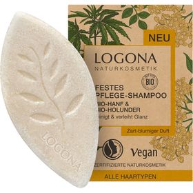 LOGONA Festes Pflege-Shampoo Bio-Hanf & Bio-Holunder