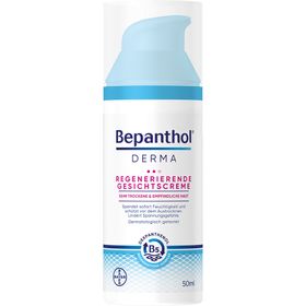 Bepanthol® DERMA Regenerierende Gesichtscreme, Gesichtspflege für empfindliche und sehr trockene Haut, dermatologisch getestete Feuchtigkeitscreme mit Dexpanthenol, nicht-komedogene Gesichtscreme