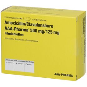 Amoxicillin/clavulansäure AAA®-Pharma 500 mg/125 mg