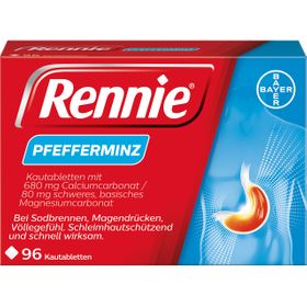 Rennie® Pfefferminz Kautabletten bei Sodbrennen