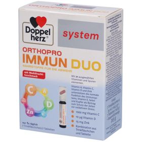 Doppelherz ORTHOPRO IMMUN DUO Trinkfläschchen und Tabletten