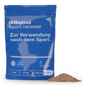 Orthomol Sport recover - Regeneration nach dem Ausdauersport - Eiweißpulver mit BCAA und Zink - Schokoladen-Geschmack - Pulver