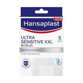 HansaplastUltra Sensitive XXL, 8 x 10 cm - 20% Rabatt mit dem Code „pflaster20“