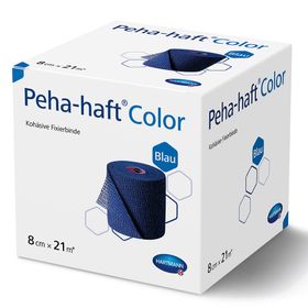 Peha-haft® Color latexfrei Fixierbinde blau 8 cm x 21 m blau