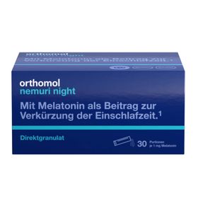 Orthomol Nemuri night - zur Verkürzung der Einschlafzeit - mit Melatonin und Hopfen-Extrakt - Direktgranulat