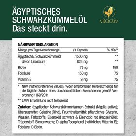 Vitactiv -  ÄGYPTISCHES SCHWARZKÜMMELÖL
