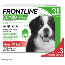 FRONTLINE COMBO® Spot on gegen Flöhe und Zecken Hund XL über 40kg + Fellpflege-Handschuh für Haustiere GRATIS