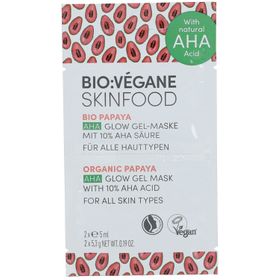 BIO VÉGANE SKINFOOD BIO PAPAYA AHA GLOW Gel-Maske