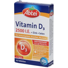 Abtei Vitamin D3 2500 I.E + Zink + Selen