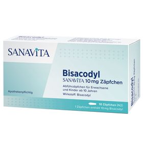 Bisacodyl SANAVITA10 mg Zäpfchen