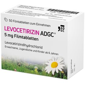 LEVOCETIRIZIN-ADGC® 5mg vergleichbare Wirkung wie Cetirizin b. halber Dosierung