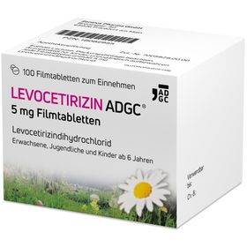 LEVOCETIRIZIN-ADGC® 5mg vergleichbare Wirkung wie Cetirizin b. halber Dosierung