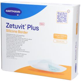 Zetuvit® Plus Silicone Border Selbstklebende Silikon-SAP-Wundauflage 17,5 x 17,5 cm