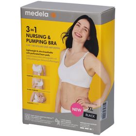 medela 3-in-1 Still- und Abpump-BH schwarz, Gr. XL