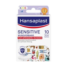 Hansaplast Sensitive Kids Wundverband XL, 6 cm x 7 cm - 20% Rabatt mit dem Code „pflaster20“