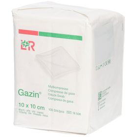 Gazin® Mullkompresse 10 cm x 10 cm unsteril 8 lagig