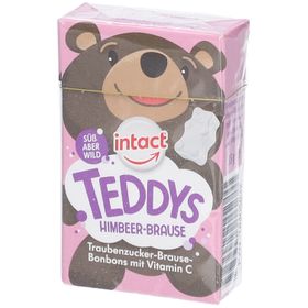 intact Teddys Himbeer-Brause – Traubenzucker-Bonbons mit Vitamin C