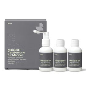 SONS Minoxidil 50mg/ml Lösung für Männer bei erblich bedingtem Haarausfall, Pumpspender, 3 Monate