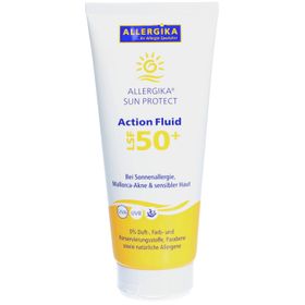 ALLERGIKA® SUN PROTECT Action Fluid SPF 50+ - Sonnenschutz mit sehr hohem Schutz zur Vorbeugung von Sonnenallergie, Mallorca-Akne - Jetzt 2€ sparen mit Code "allsun2"