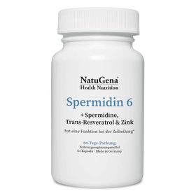 NatuGena Spermidin 6 Kapseln - mit Spermidin, Resveratrol & Zink
