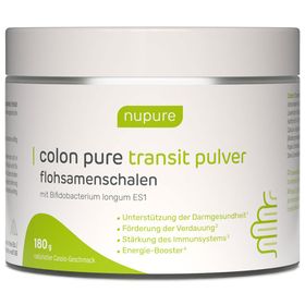 Nupure Colon Pure Transit Pulver Flohsamenschalen