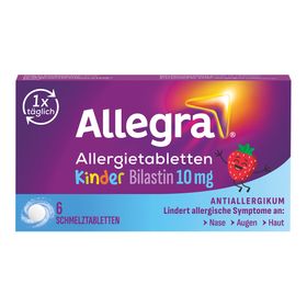 Allegra Allergietabletten für Kinder | Kinderleichte Einnahme | Zergehen auf der Zunge | Leckerer Erdbeergeschmack