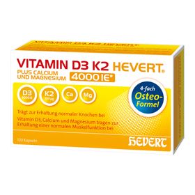 Vitamin D3 K2 Hevert® plus Calcium und Magnesium 4000 IE