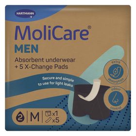 Waschbare Inkontinenzhose MoliCare® MEN Absorbent underwear Größe M + 5 X-Change Pads