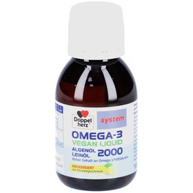 Doppelherz® Omega-3 Vegan Liquid 2000 – Algenöl + Leinöl