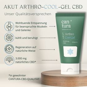 CBD GEL WARM : Das ARTHRO AKUT GEL von CANTURA® als CBD Wärme-Gel bei Muskel- und Gelenkbeschwerden