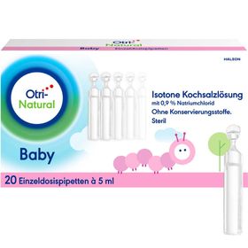 OtriNatural Baby, isotone Kochsalzlösung, 20 Einzeldosispipetten à 5 ml