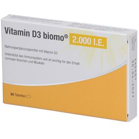 Vitamin D3 biomo 2.000 I.E. Kapseln Nahrungsergänzungsmittel