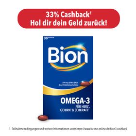 Bion Omega-3 mit Bakterienkulturen - Jetzt 10% mit dem Code bion10 sparen