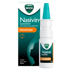 WICK Nasivin Nasenspray ohne Konservierungsstoffe Kleinkinder, schnelle Hilfe bei verstopfter Nase, ohne Konservierungsstoffe, für Kleinkinder von 1 bis 6 Jahren