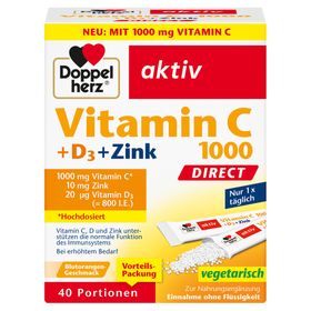 Doppelherz aktiv Vitamin C 1000 DIRECT + D3 + Zink