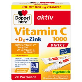Doppelherz aktiv Vitamin C 1000 DIRECT + D3 + Zink