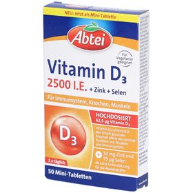 Abtei Vitamin D3 2500 I.E. + Zink + Selen