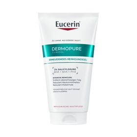 Eucerin® DERMOPURE CLINICAL Erneuerndes Reinigungsgel – Waschgel mit BHA, AHA & PHA gegen Pickel & Pickelmale + DermoPure Clinical Porenverf. Reinigungsgel 20ml GRATIS