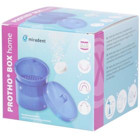 Miradent® Protho Box Home blau mit herausnehmbarem Sieb