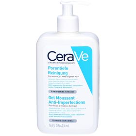 CeraVe Porentiefe Reinigung: Schäumendes Reinigungsgel mit Salicylsäure für das Gesicht bei unreiner und zu Akne neigender Haut