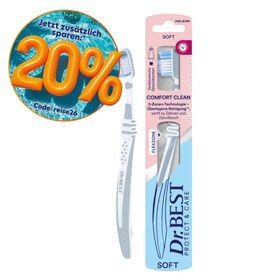 Dr.BEST® Comfort Clean Zahnbürste Soft mit 3-Zonen-Technologie - Jetzt 20% mit den Code reise2026 sparen*