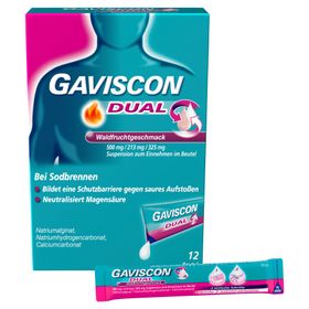 GAVISCON Dual Suspension Waldfrucht mit Zweifachwirkung gegen Sodbrennen - Jetzt 20% mit dem Code gaviscon20 sparen*